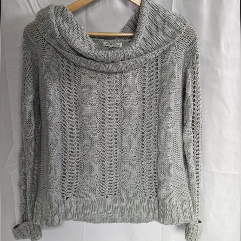 Heartloom NWT open weave cowl neck sweater Small